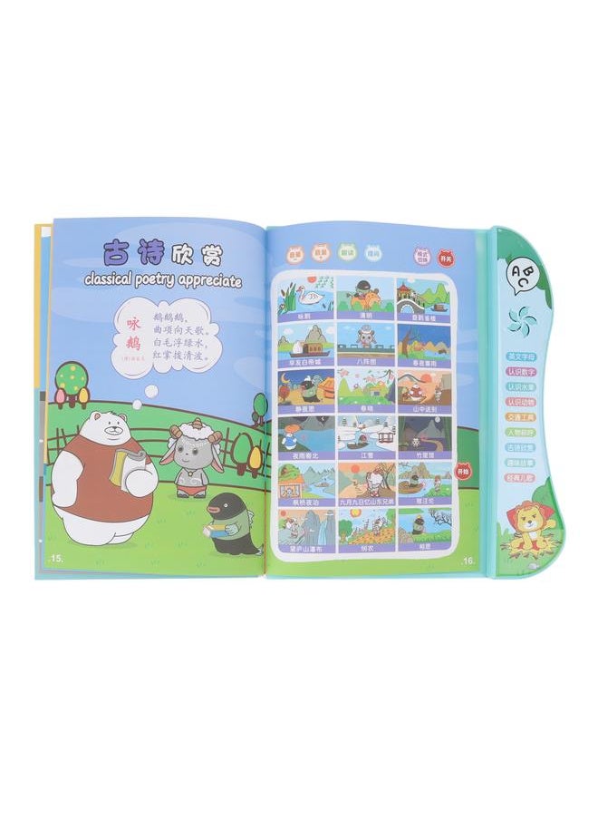 Child Reading Machine Chinese English Early Educational Clear Voice Electronic Learning Book for Kids