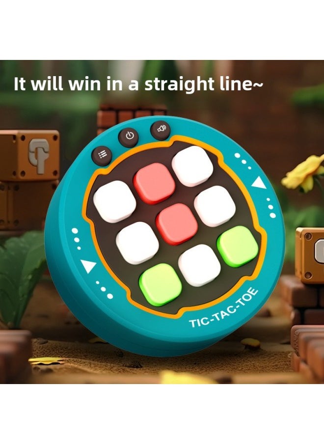 Triple Tac Tac Game Game Machine Children's Interactive Desktop Game Thinking Training New-Colour:Tic Tac Toe  English Color Box