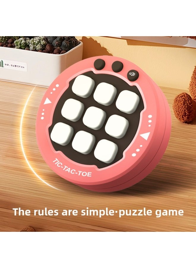 Triple Tac Tac Game Game Machine Children's Interactive Desktop Game Thinking Training New-Colour:Tic Tac Toe  English Color Box