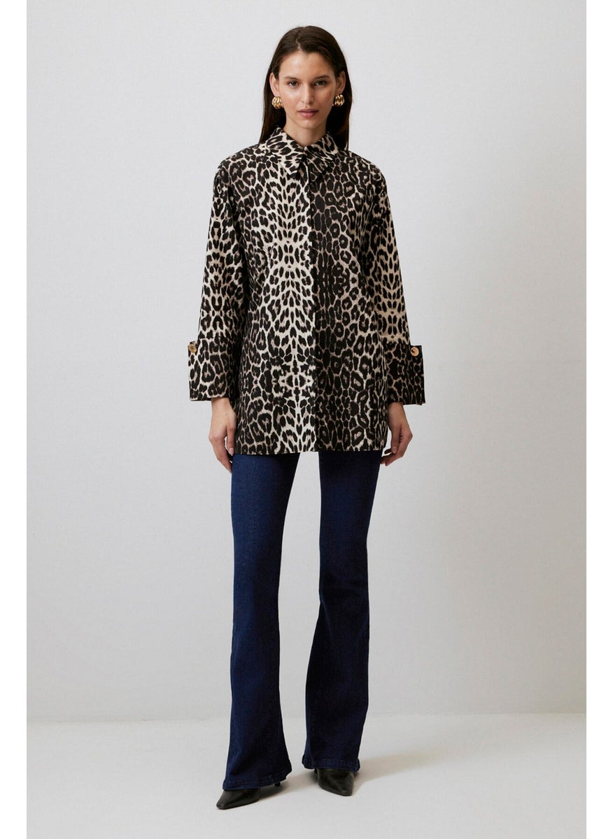 Wide Cuffed Patterned Shirt