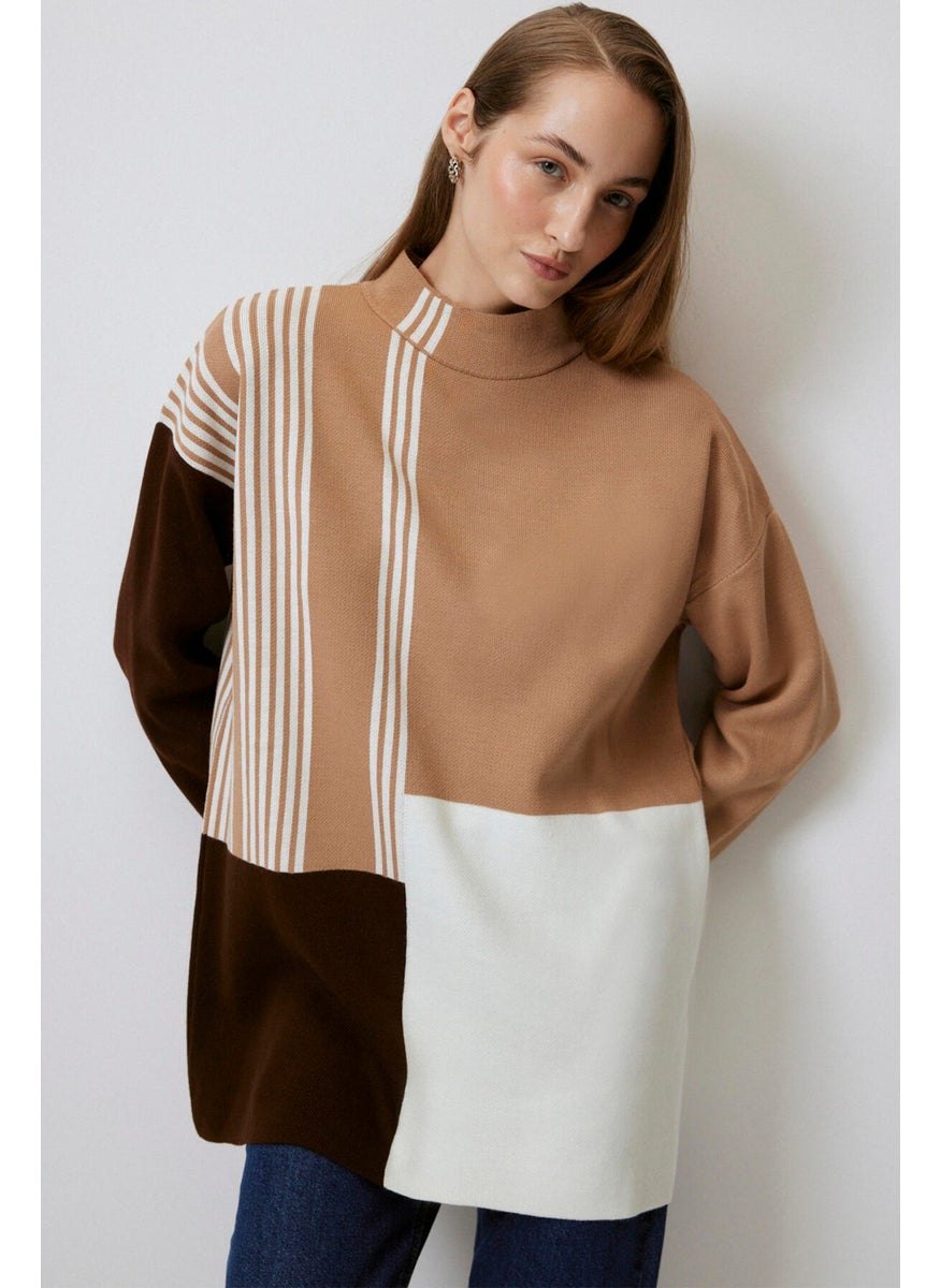 Prive High Collar Knitwear Tunic