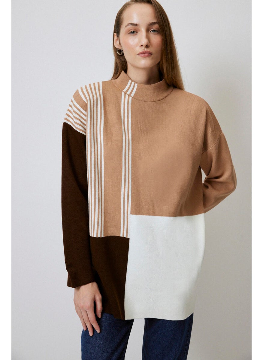 Prive High Collar Knitwear Tunic