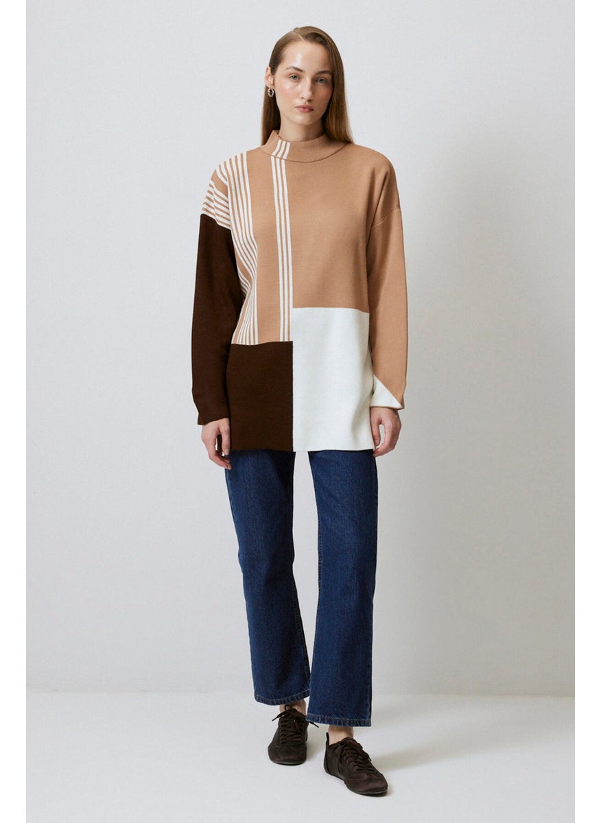 Prive High Collar Knitwear Tunic