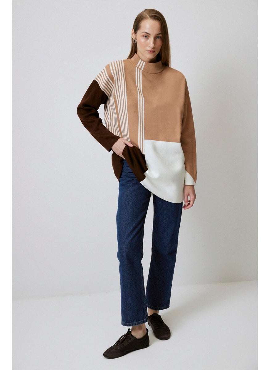 Prive High Collar Knitwear Tunic