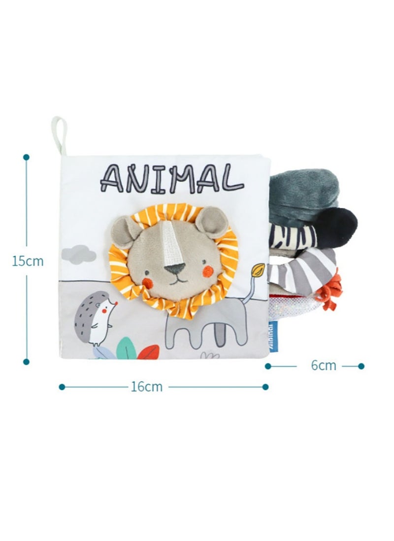 Baby Animal Tail Cloth Book Educational Toy Book Tear-resistant Baby Cloth Book Enlightenment Early Education Toy Book,Bee Tail