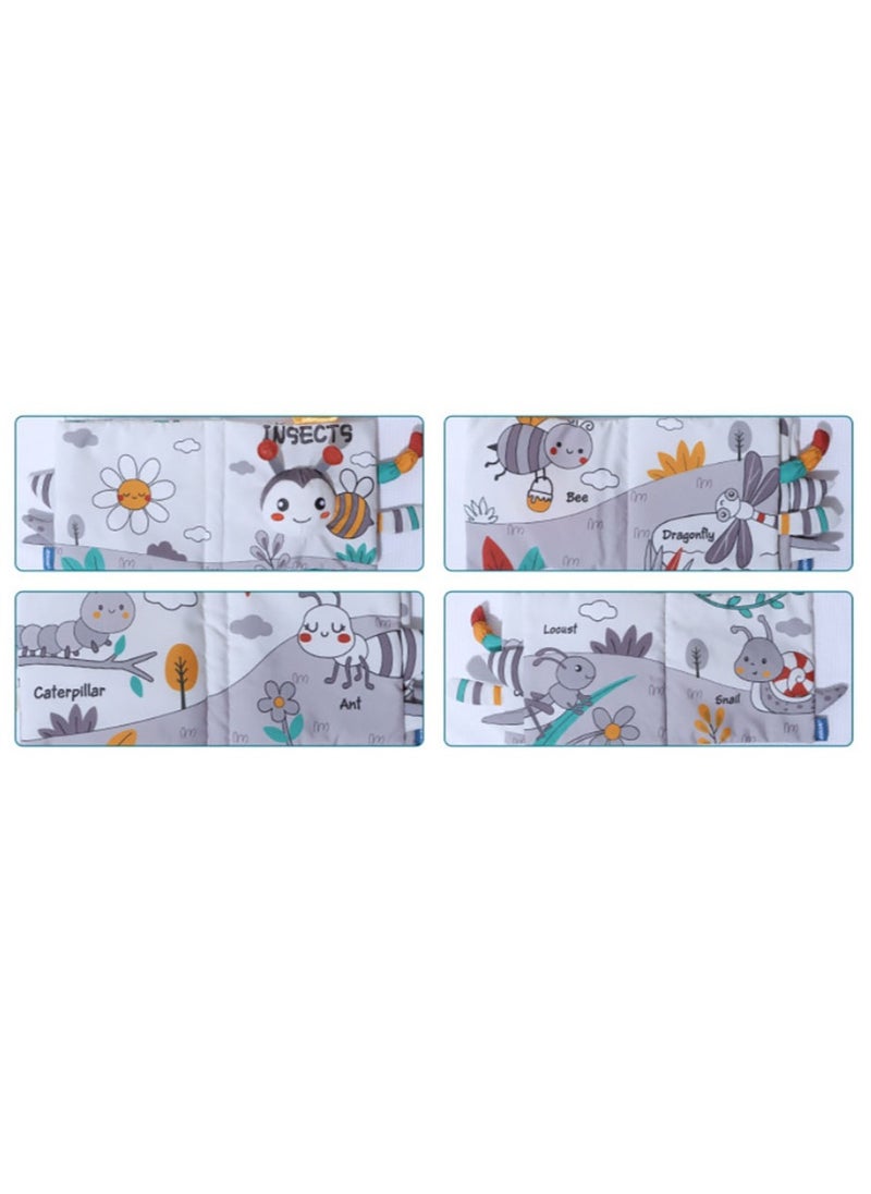 Baby Animal Tail Cloth Book Educational Toy Book Tear-resistant Baby Cloth Book Enlightenment Early Education Toy Book,Bee Tail