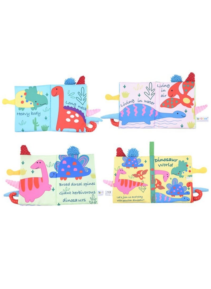 Baby Animal Tail Cloth Book Educational Toy Book Tear-resistant Baby Cloth Book Enlightenment Early Education Toy Book,Dinosaur Tail