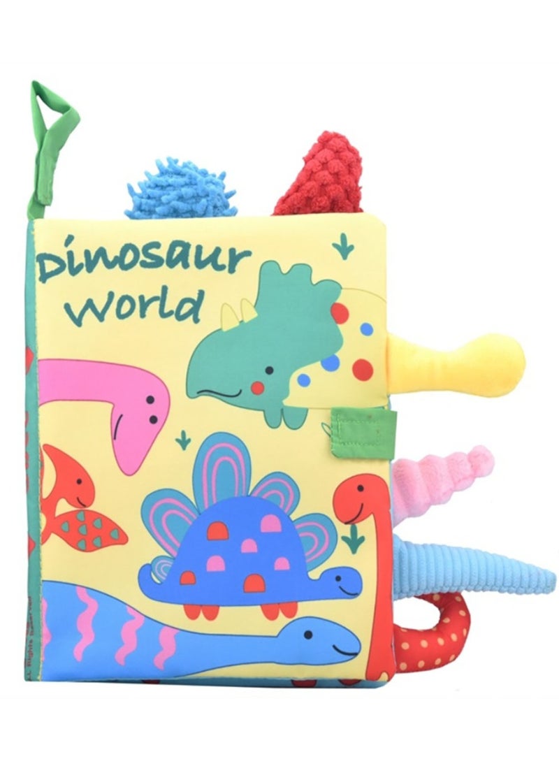 Baby Animal Tail Cloth Book Educational Toy Book Tear-resistant Baby Cloth Book Enlightenment Early Education Toy Book,Dinosaur Tail