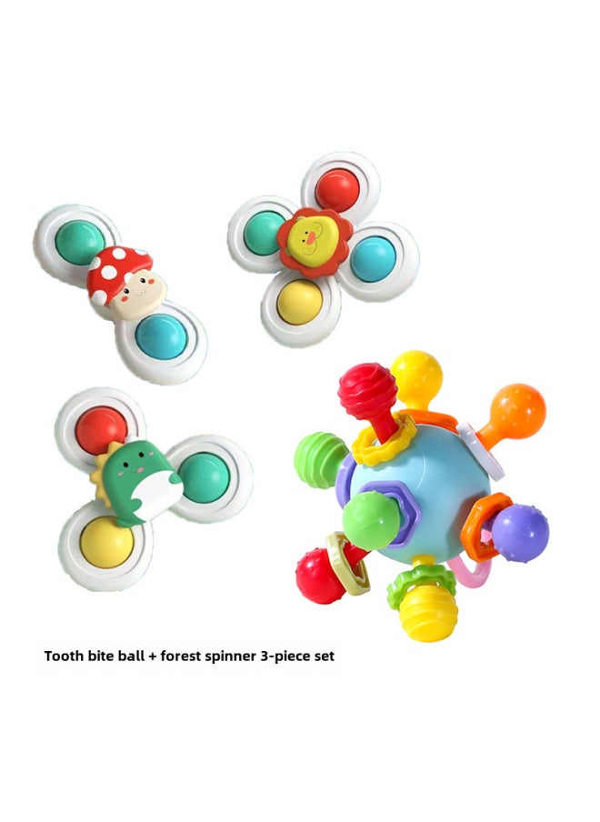 Manhattan Hand Ball Baby Puzzle Early Education Teether Teether Teether Teether Stick 0 1 Year Old 3 To 6 Months Old Baby Toys-Color:Round Head Hand Catch Ball  Forest Turn Music