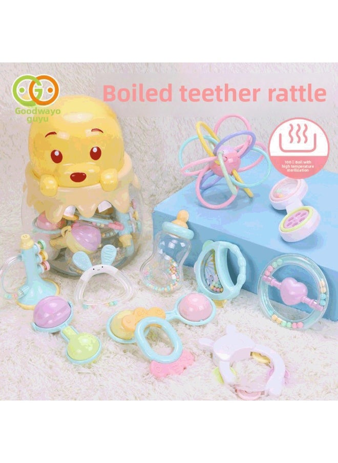 Gu Yu Baby Toys Boiled Rattle Baby Educational Newborn Teether Hand Rattle-Color:3610