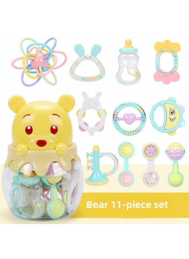 Gu Yu Baby Toys Boiled Rattle Baby Educational Newborn Teether Hand Rattle-Color:3610