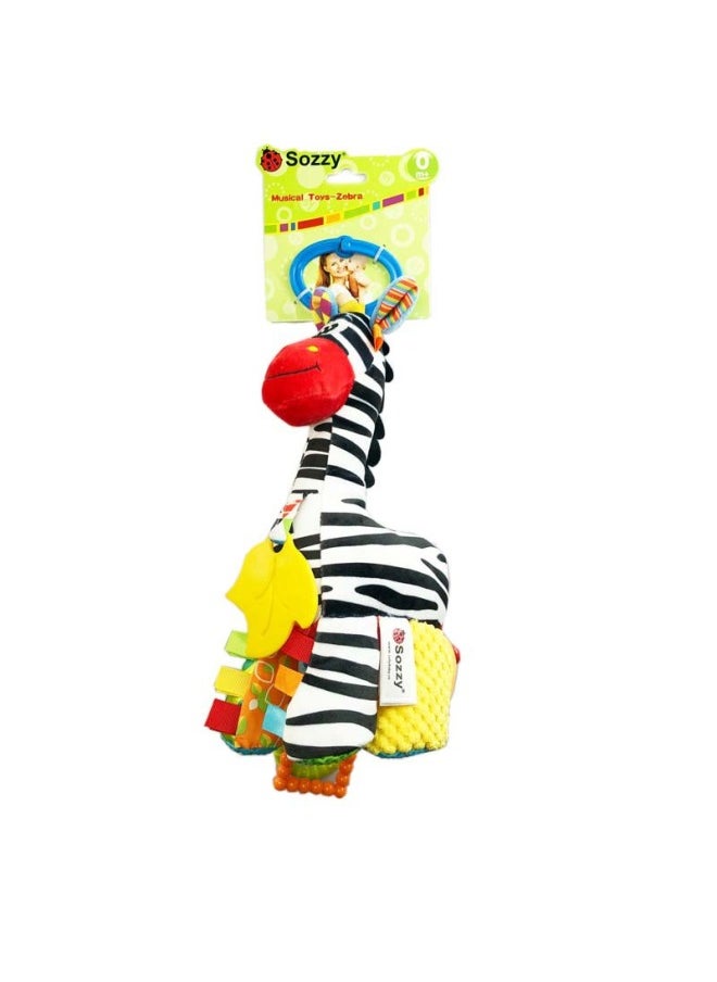 Sozzy Animal Baby Crib Trailer Hanging Music Box Baby Bell Holding Doll Baby Plush Toy Wholesale-Color:Sozy Bell Lion
