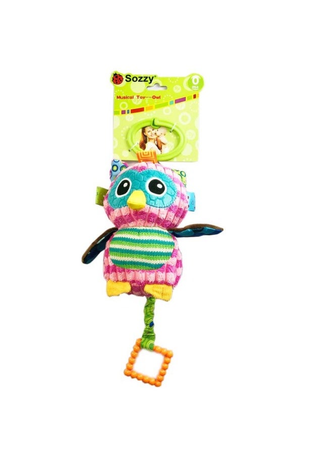 Sozzy Animal Baby Crib Trailer Hanging Music Box Baby Bell Holding Doll Baby Plush Toy Wholesale-Color:Sozy Bell Lion