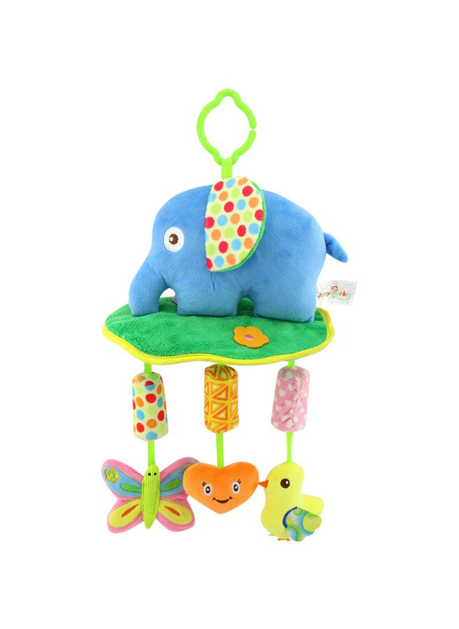 Baby Plush Toy Lathe Hanging Belt Rattle Bells BBS Wind Chimes Baby Toys-Color:Purple Owl
