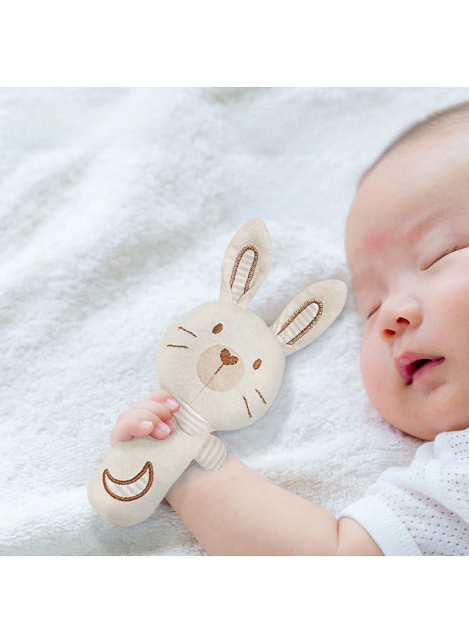 Kakiblin Baby Rattle Suit Baby Can Bite Organic Cotton Newborn Full Moon Gift Soothing Toy-Color:Lion Organic Cotton Rattle Combination (boxed)