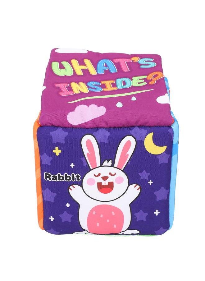 Baby Tissue Box Toy Cute Cartoon Early Educational Soft Stuffed Sensory Toys with 8 Scarves 3 Tissues for Infants Toddlers Christmas Shower Gifts Dinosaur