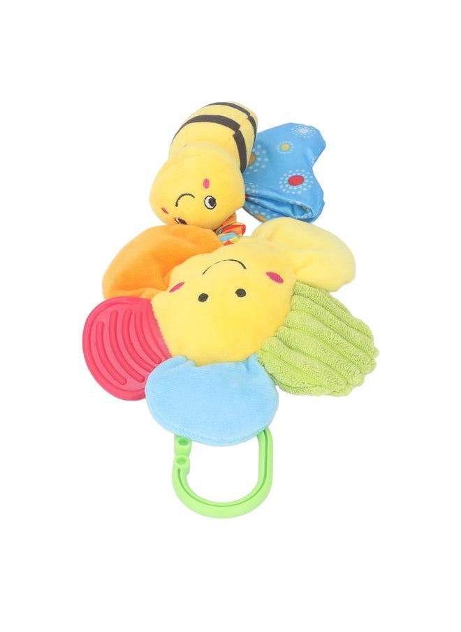 Baby Hanging Musical Toy with Music Box Cute Flower Bell Plush Animal Pull Sensory Toys Type A