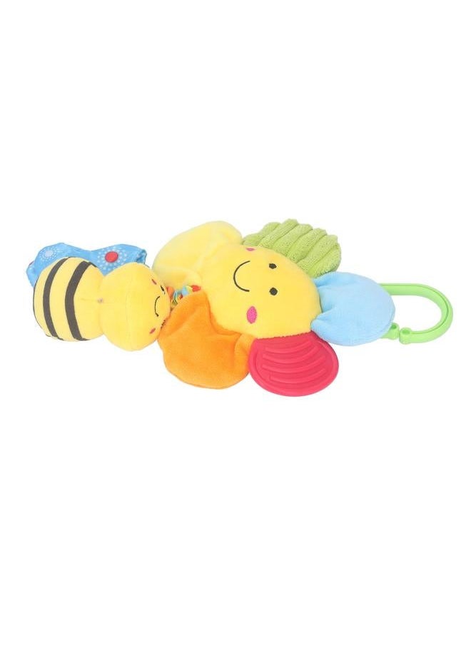 Baby Hanging Musical Toy with Music Box Cute Flower Bell Plush Animal Pull Sensory Toys Type A