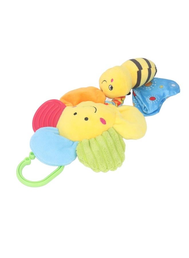 Baby Hanging Musical Toy with Music Box Cute Flower Bell Plush Animal Pull Sensory Toys Type A