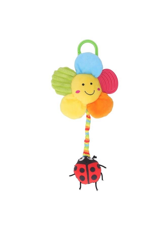 Baby Hanging Musical Toy with Music Box Cute Flower Bell Plush Animal Pull Sensory Toys Type B