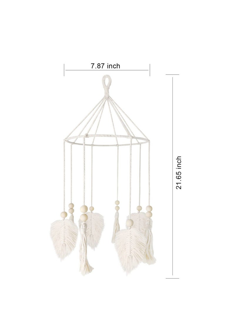 Boho Crib Mobile,Neutral Baby Mobile,Baby Mobile for Crib,Boho Nursery Decor,Handmade Ceiling Decoration