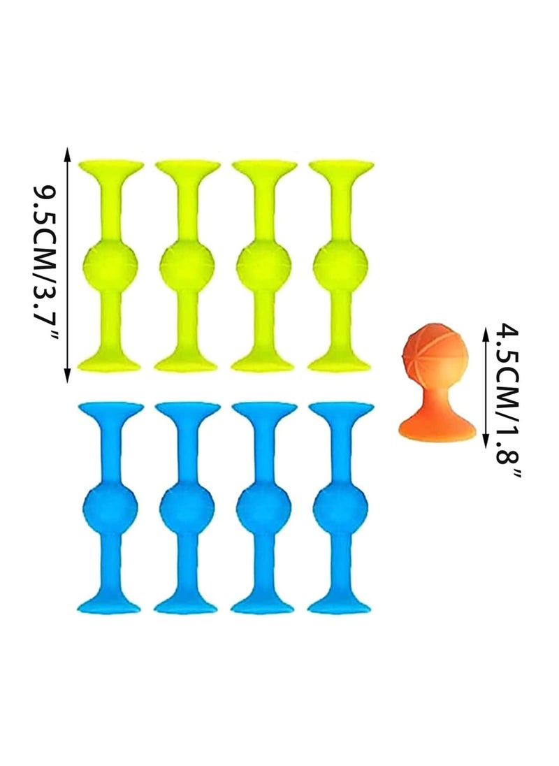 Pop Sucker Toys, Silicone Target Marker and Darts Funny Toy Set, Outdoor Competitive Games, Release Stress Family Interactive for Glass, Metal, Plastic Multiple Surfaces