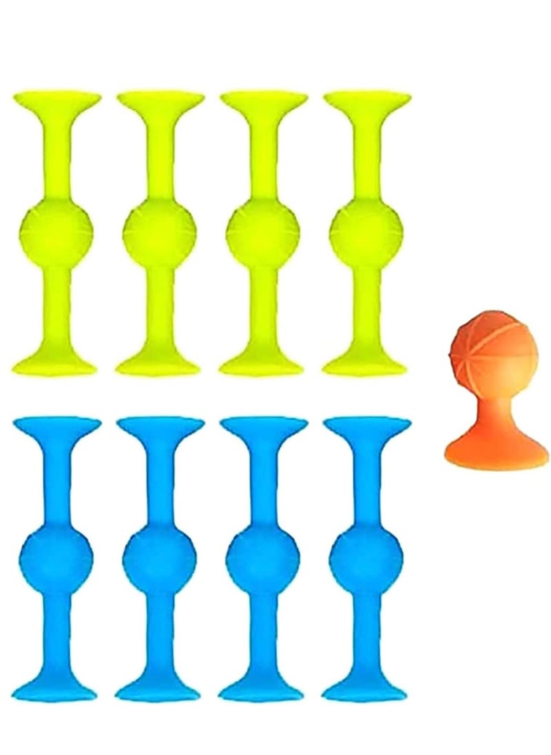 Pop Sucker Toys, Silicone Target Marker and Darts Funny Toy Set, Outdoor Competitive Games, Release Stress Family Interactive for Glass, Metal, Plastic Multiple Surfaces