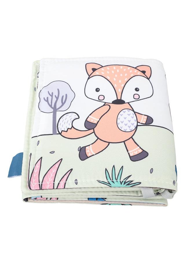 Baby Cloth Book Crib Toys Puzzle Early Education Cartoon Animal Nordic Style Soft Books Fox