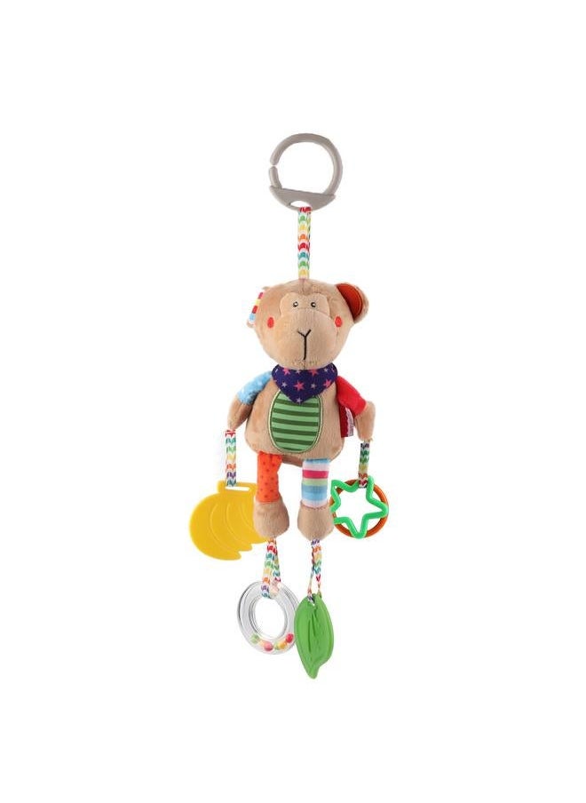 Multi functional Baby Bed Crib Cot Stroller Cartoon Hanging Toy Educational Plush Toy(Monkey)