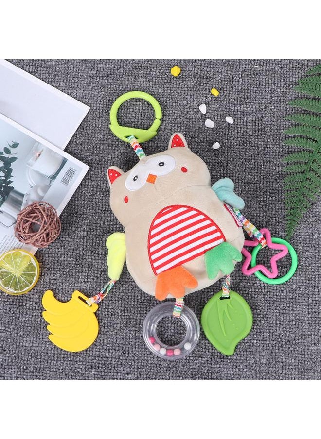 Multi functional Baby Bed Crib Cot Stroller Cartoon Hanging Toy Educational Plush Toy(Owl)