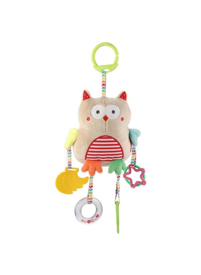 Multi functional Baby Bed Crib Cot Stroller Cartoon Hanging Toy Educational Plush Toy(Owl)