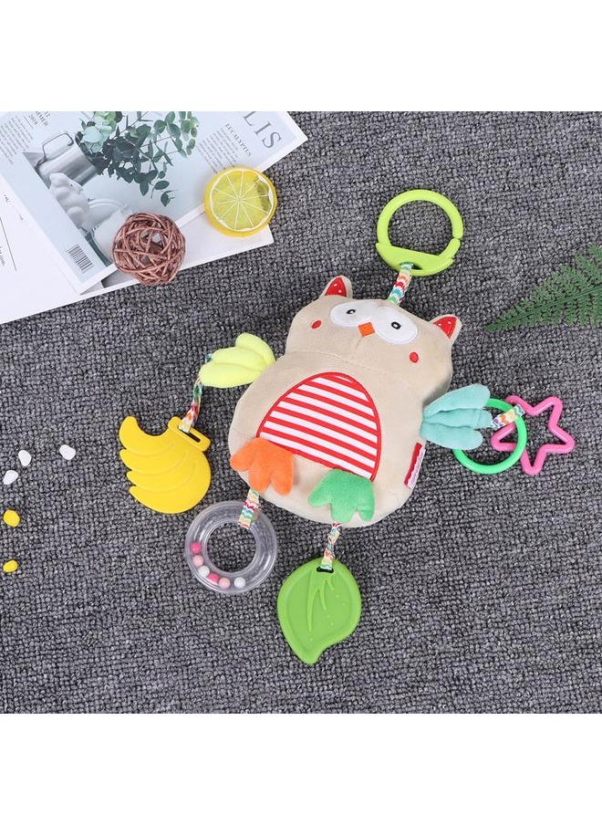 Multi functional Baby Bed Crib Cot Stroller Cartoon Hanging Toy Educational Plush Toy(Owl)