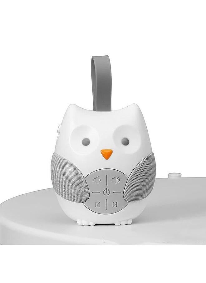 Baby Shusher White Cute Owl Shape Portable Newborn Coaxing Sleep Aid Music Player Sound Machine Colorful Package