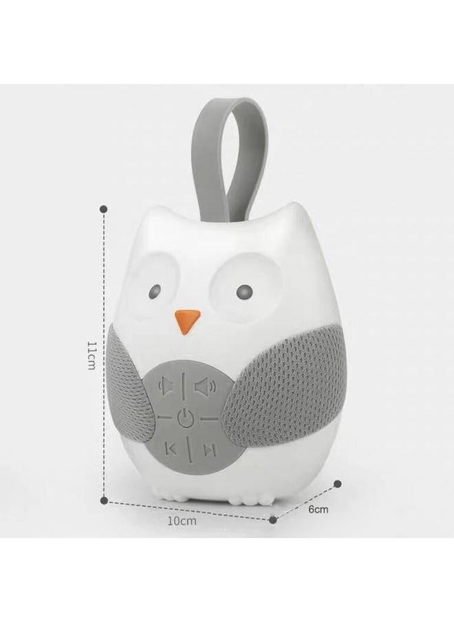 Baby Shusher White Cute Owl Shape Portable Newborn Coaxing Sleep Aid Music Player Sound Machine Colorful Package