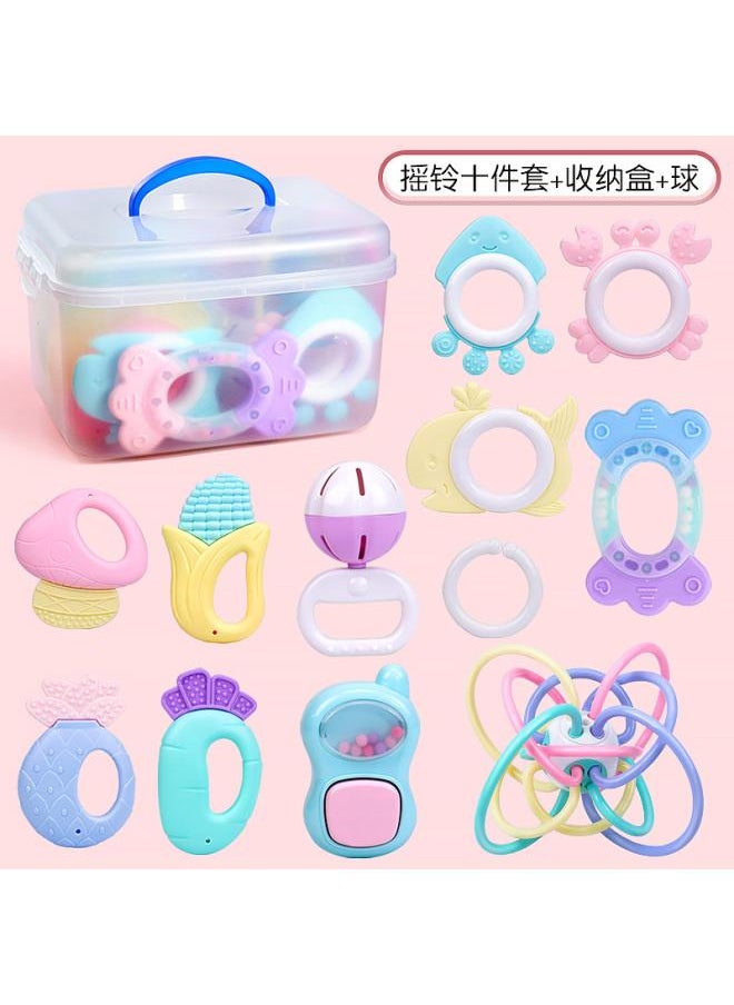 Baby Gum Toys 0- Year Old Newborn Educational Toys Hand Bell 3-6 Months Boys And Girls Baby Bed Bell