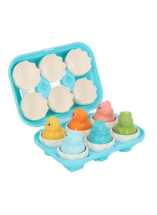 6PCS Egg Shape Matching Toy Set Realistic Early Educational Twist for Children DF35
