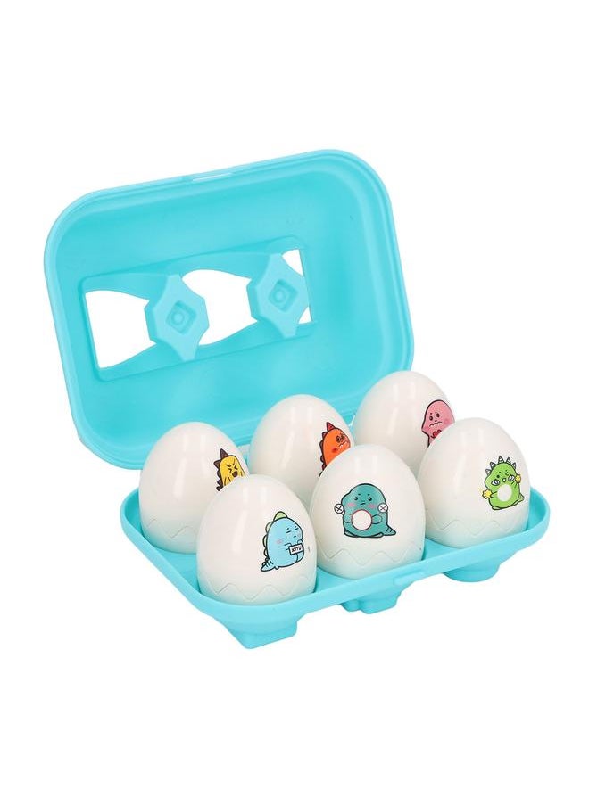 6PCS Egg Shape Matching Toy Set Realistic Early Educational Twist for Children DF35
