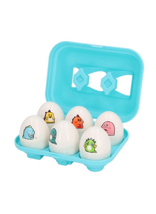 6PCS Egg Shape Matching Toy Set Realistic Early Educational Twist for Children DF35