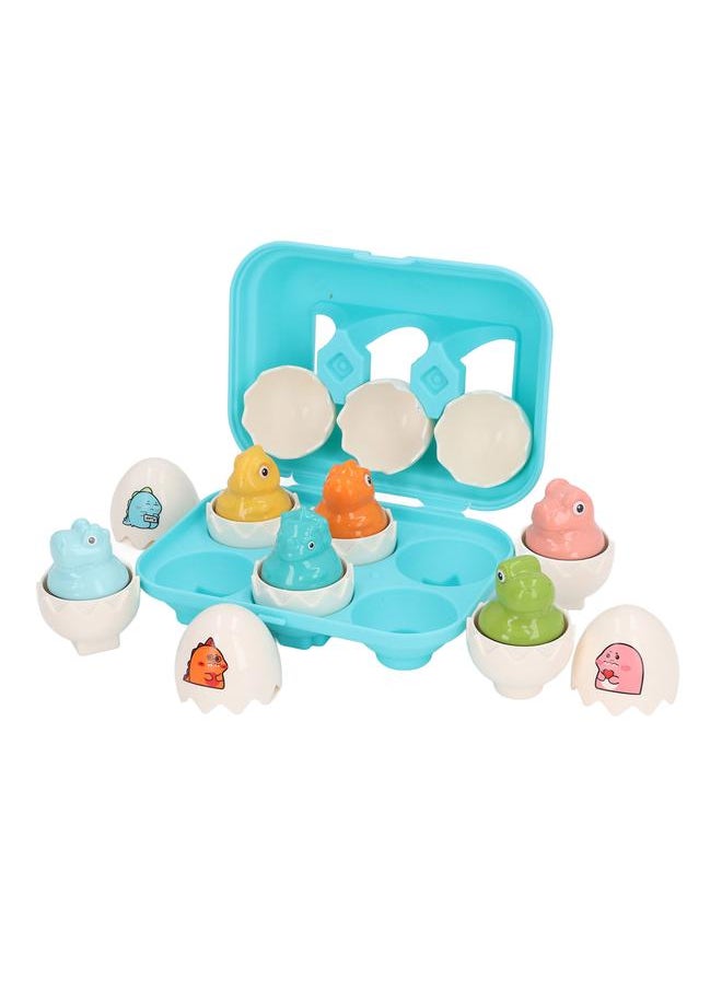 6PCS Egg Shape Matching Toy Set Realistic Early Educational Twist for Children DF35