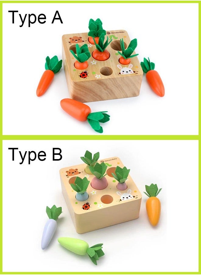 Pulling Out Carrots Kids Number Developmental Toys Color Cognition Unique Finger Educational Development And Learning Wooden For