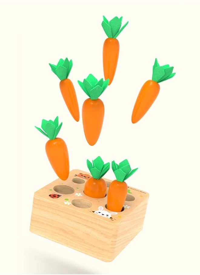 Pulling Out Carrots Kids Number Developmental Toys Color Cognition Unique Finger Educational Development And Learning Wooden For