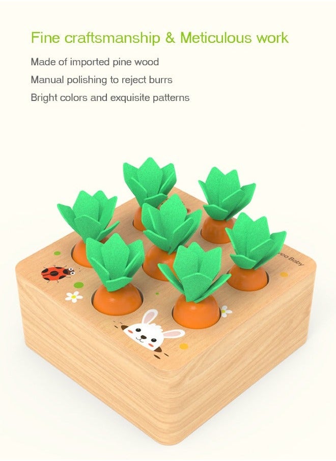 Pulling Out Carrots Kids Number Developmental Toys Color Cognition Unique Finger Educational Development And Learning Wooden For