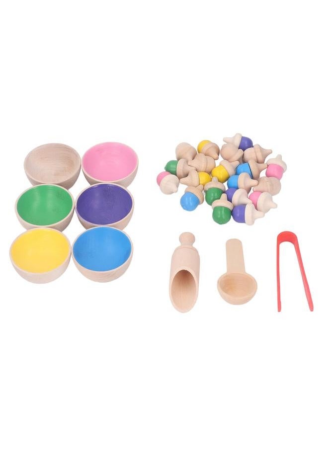 Color Sorting Balls Skill Development Fun Interactive Durable Safe in Cups Toy for Kids