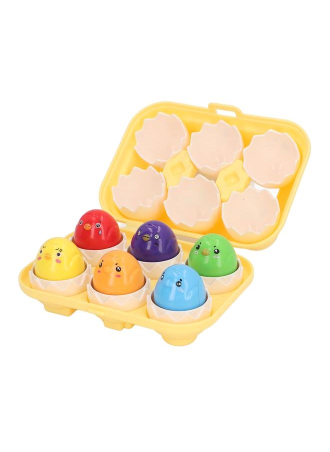 6PCS Egg Shape Matching Toy Set Realistic Early Educational Twist for Children DF31