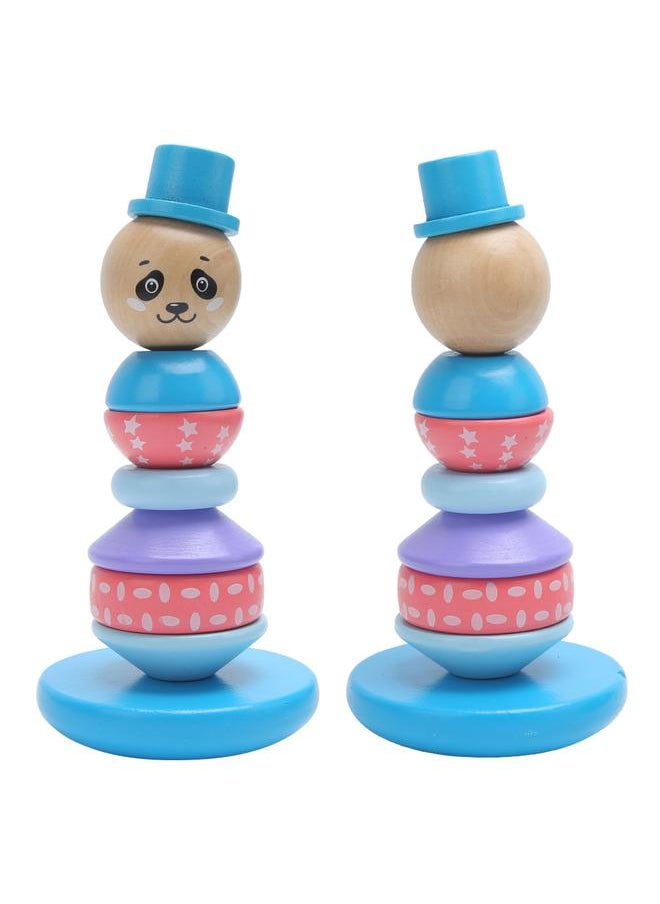 Kid Cute Animal Early Educational Mathematical Cognition Wooden Stacking Ring Tower ToyPanda