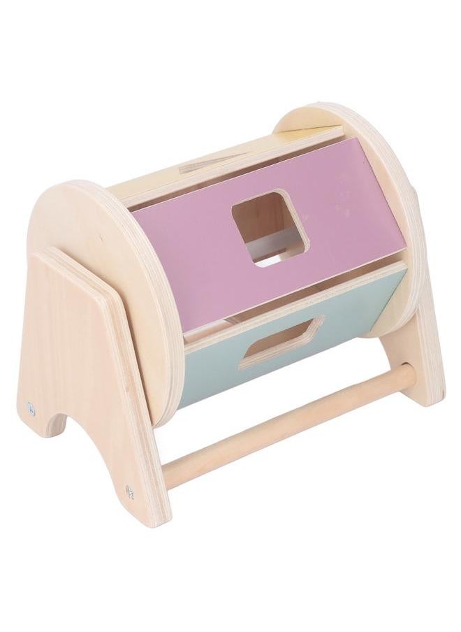 Wooden Match Roll Shape Sorter Geometry Learning Educational Fine Motor Skill Sorting Matching Toy
