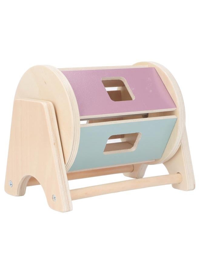 Wooden Match Roll Shape Sorter Geometry Learning Educational Fine Motor Skill Sorting Matching Toy