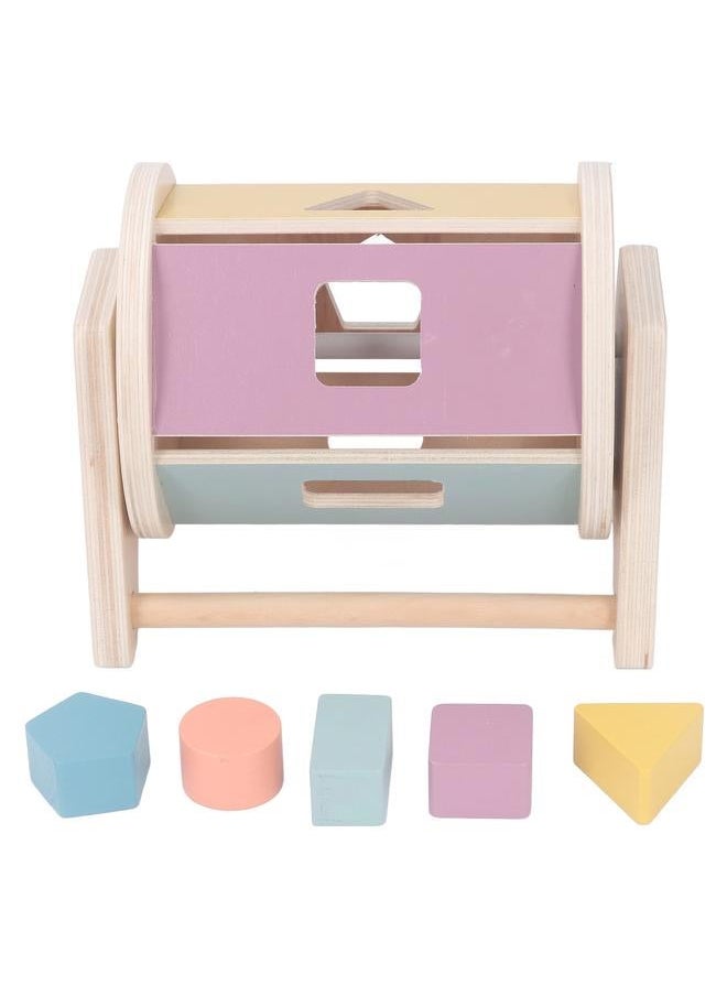 Wooden Match Roll Shape Sorter Geometry Learning Educational Fine Motor Skill Sorting Matching Toy
