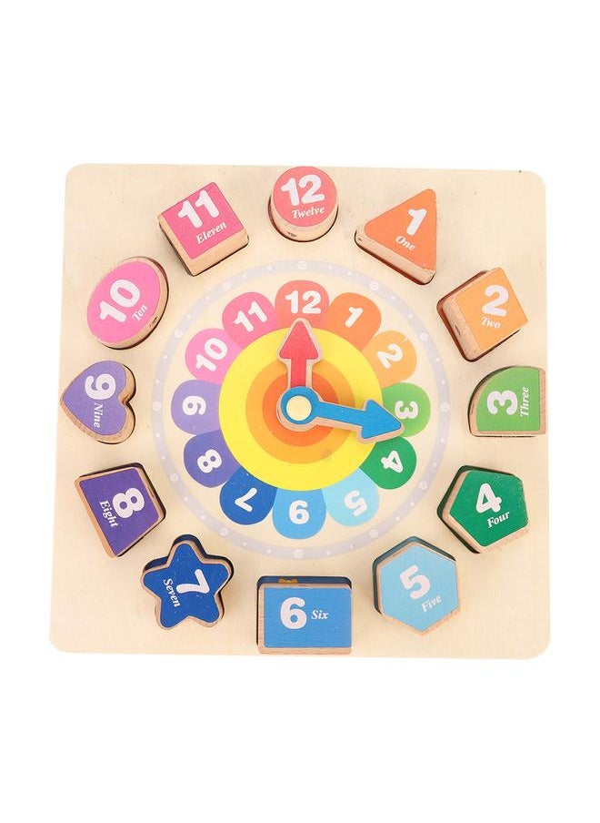 DIY Colorful Wood Beading Toy Set Beads String Cute Clock Shape Educational Bead