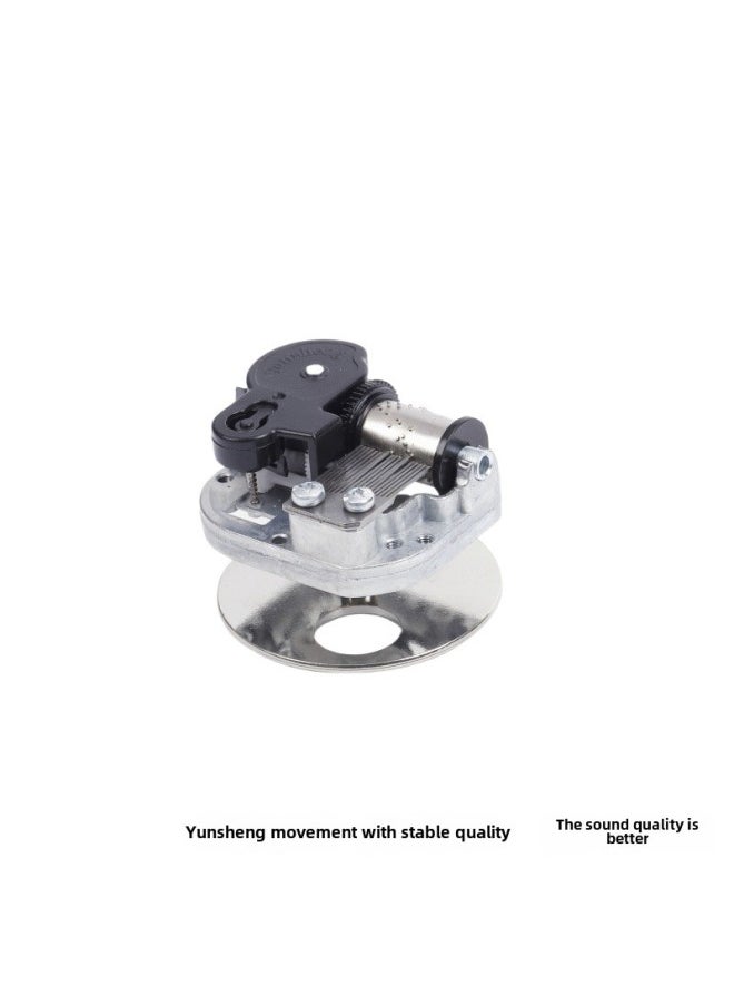 Bottom Center Forward Bar Rotating Music Box Movement Diy Music Box Movement DIY Accessories Rotating Wooden Base-Color:Yunsheng Brand Bottom Center Turn Movement-Dimensions:Track: Meet